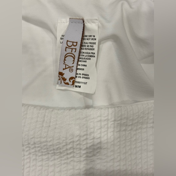 NWOT 🎁 BECCA White Textured Bikini Set - Picture 9 of 9